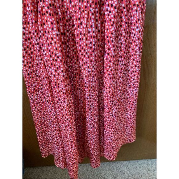 Anthropologie Hutch Sleeveless Flutter Wrap Midi Dress Orange Size L - Picture 9 of 13